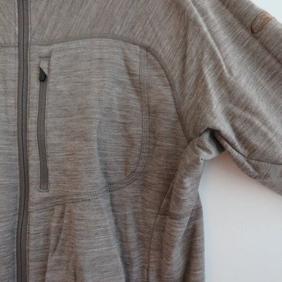 ICEBREAKER | RealFLEECE® Sierra Merino Wool Zip Up Jacket Sweater Oatmeal Sz M - Picture 9 of 16
